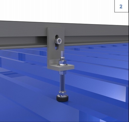 Снежная нагрузка 1.4kn/m2 L Foot Солнечная система установки на крыше Стеллажи для многоразмерной металлической крыши