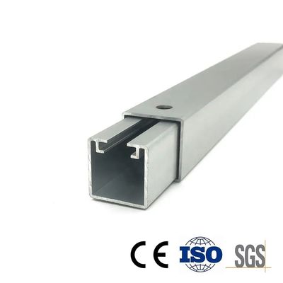 Серебряные или черные алюминиевые крепления для сооружений для установки солнечных панелей