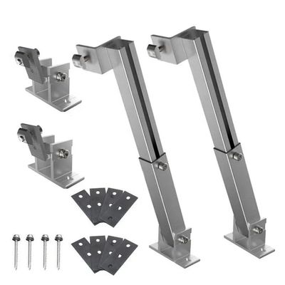 Серебряные или черные алюминиевые крепления для сооружений для установки солнечных панелей