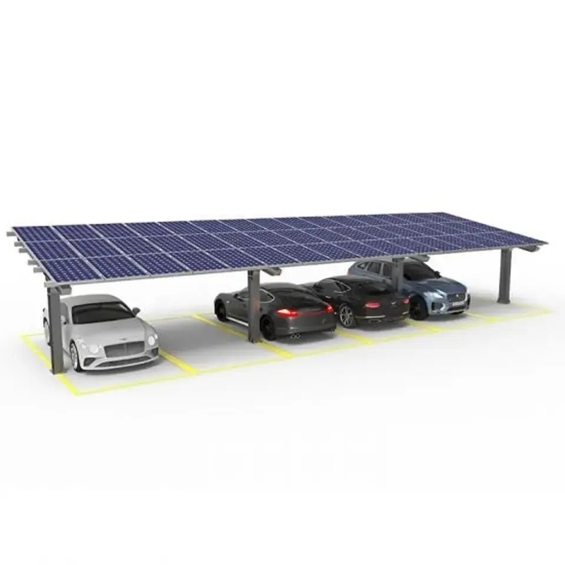 Система установки солнечных батарей Carport 10KW Легкий Алюминиевый Солнечный Carports для парковки автомобилей